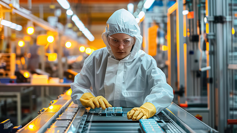Woman in factory